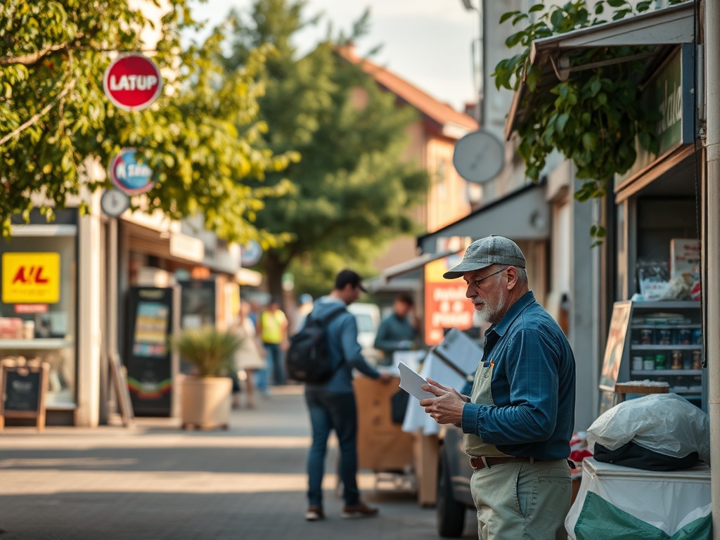 Ilustracja przedstawiająca malowniczą trasę rowerową wzdłuż rzeki Odry w Oławie, symbolizującą nową trasę rowerową Oława.