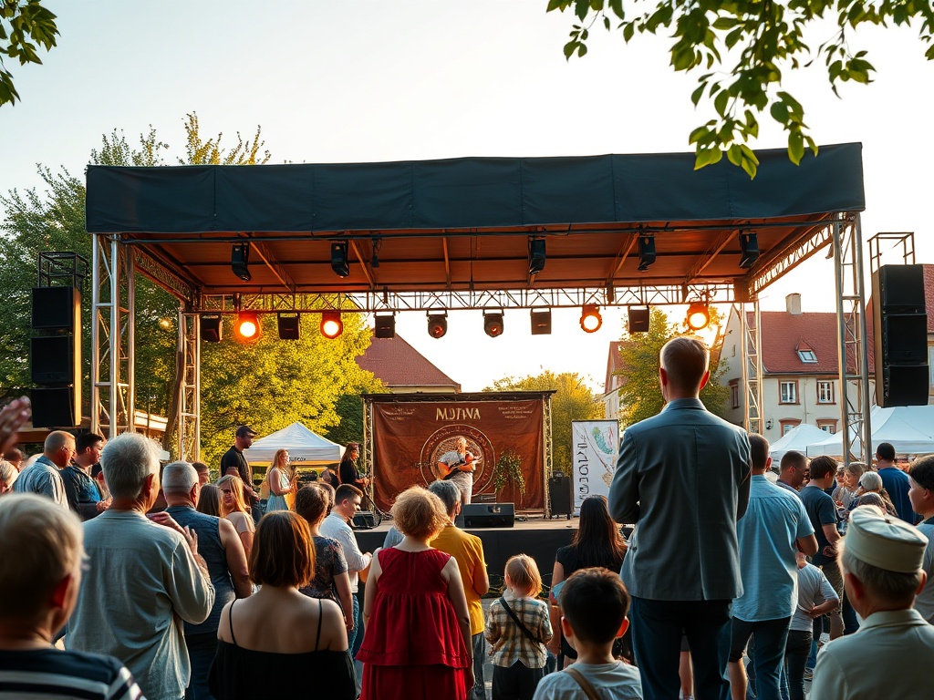 Plakat filmowy z Kicią Kocią i hasłem 'Kicia Kocia w podróży' w Oławie