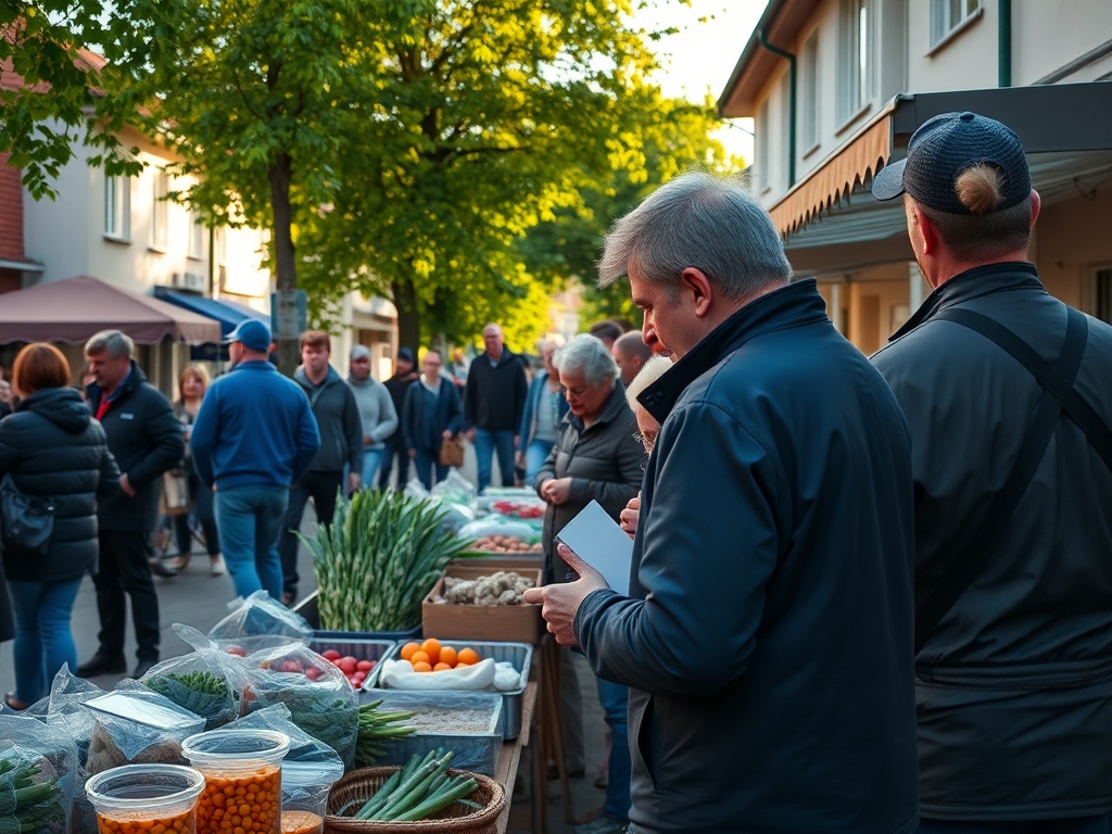 Ilustracja symbolizująca Dzień Ziemi z elementami Oławy, np. rzeką i zielenią.